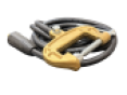 500 A Bronze C-Clamp Work (Ground) Clamp with 10 Ft. Cable and DINSE 35 Connector, view 1